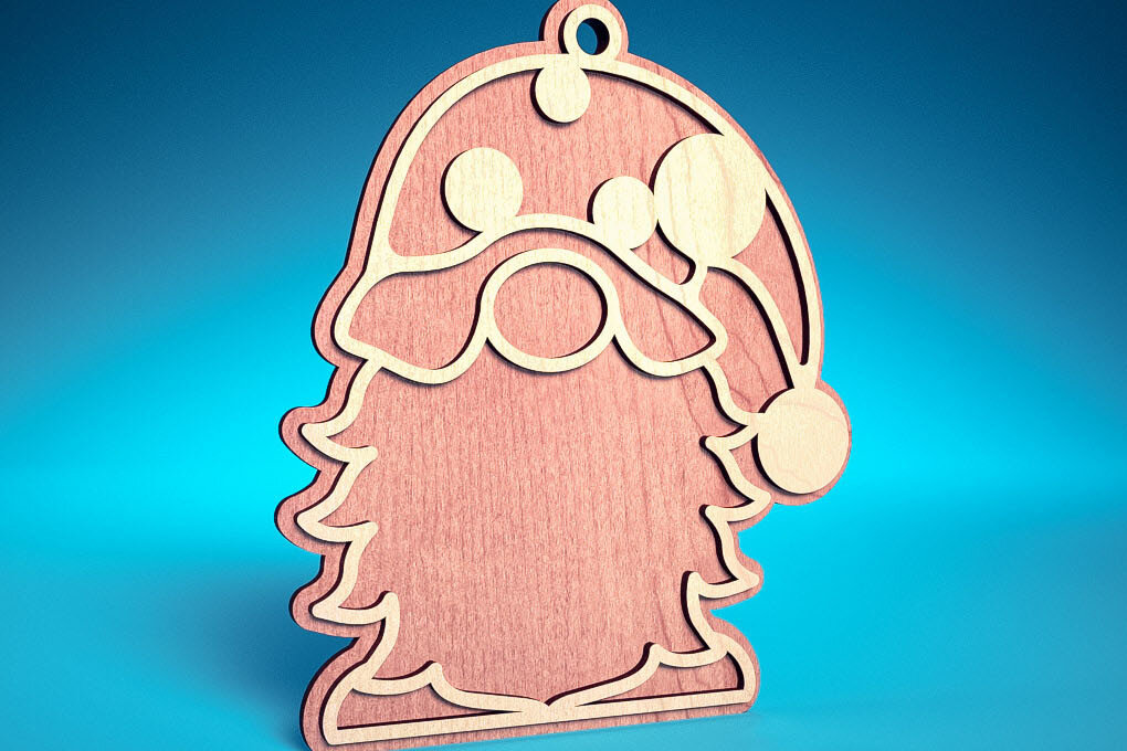 Σετ των 3 Intra απο ξύλο plywood 3mm-4mm πάχος Κόψιμο με λέιζερ Χριστουγεννιάτικη διακοσμητική κάρτα Δίασταση 8x8 cm INTRAFABR-75820591