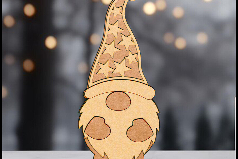 Σετ των 3 Intra απο ξύλο plywood 3mm-4mm πάχος Χριστουγεννιάτικο στοιχειό με βάση Δίασταση 3x3 cm INTRAFABR-119508071