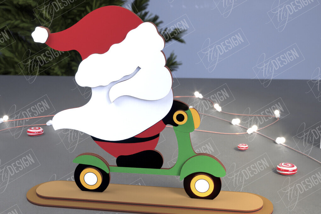 Σετ των 2 Intra απο ξύλο plywood 3mm-4mm πάχος Χριστουγεννιάτικα στοιχειά | Επιτραπέζιο αγαλματίδιο | CNC Δίασταση 15x15 cm INTRAFABR-107439897