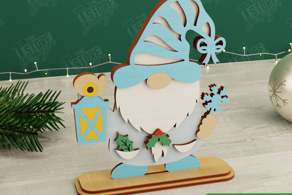 Intra απο ξύλο plywood 3mm-4mm πάχος Χριστουγεννιάτικα στοιχειά | Επιτραπέζιο αγαλματίδιο | CNC Δίασταση 15x15 cm INTRAFABR-106665417