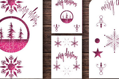 Σετ των 2 Intra απο ξύλο plywood 3mm-4mm πάχος 764 με ευχετήρια κάρτα Χριστουγέννων Δίασταση 15x15 cm INTRAFABR-47699006