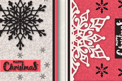 Σετ των 2 Intra απο ξύλο plywood 3mm-4mm πάχος Χριστουγεννιάτικη ευχετήρια κάρτα Layer 973 Δίασταση 15x15 cm INTRAFABR-79720753