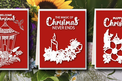 Σετ των 2 Intra απο ξύλο plywood 3mm-4mm πάχος Χριστουγεννιάτικη ευχετήρια κάρτα Layer 989 Δίασταση 15x15 cm INTRAFABR-80838801