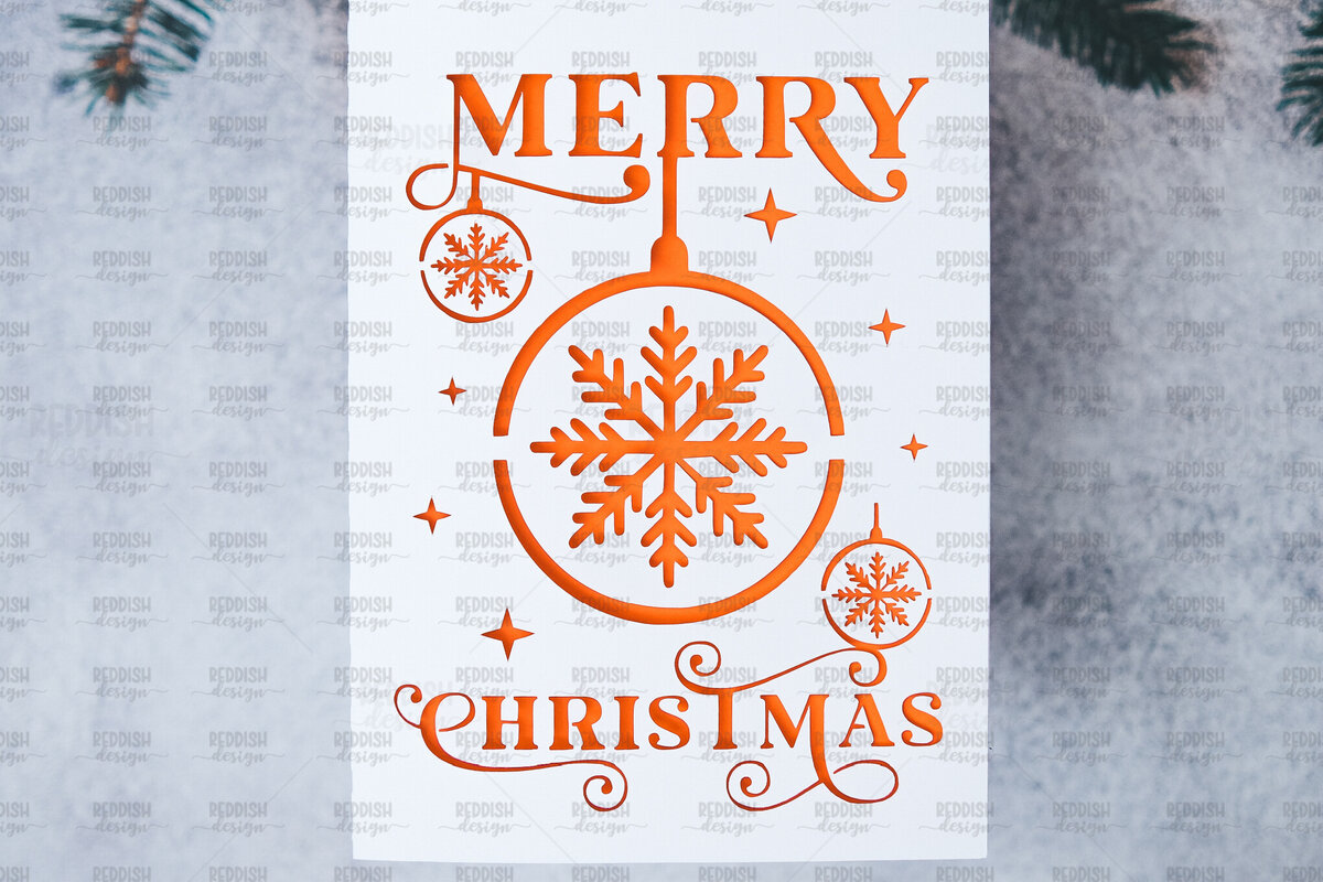 Σετ των 2 Intra απο ξύλο plywood 3mm-4mm πάχος Πρότυπο ευχετήριας κάρτας Χριστουγέννων Δίασταση 15x15 cm INTRAFABR-107961513