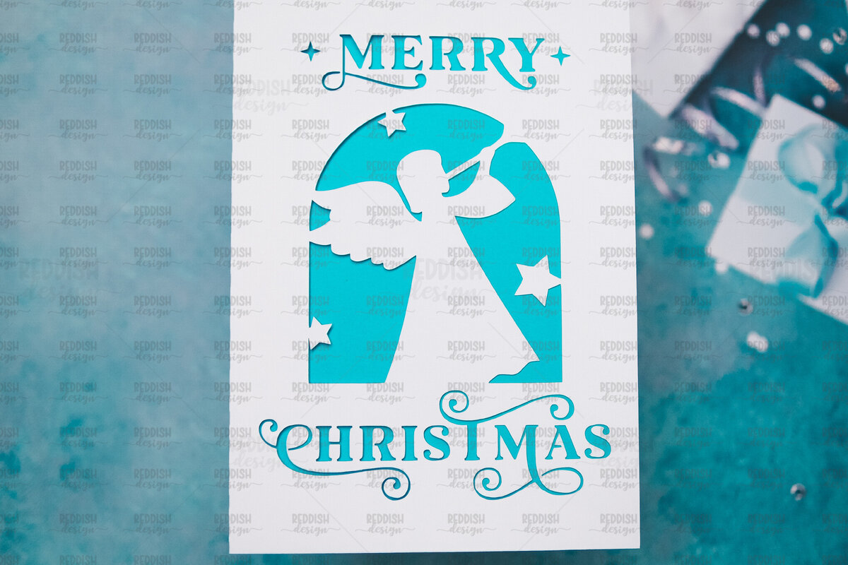 Σετ των 3 Intra απο ξύλο plywood 3mm-4mm πάχος Πρότυπο ευχετήριας κάρτας Χριστουγέννων Δίασταση 15x15 cm INTRAFABR-107961671