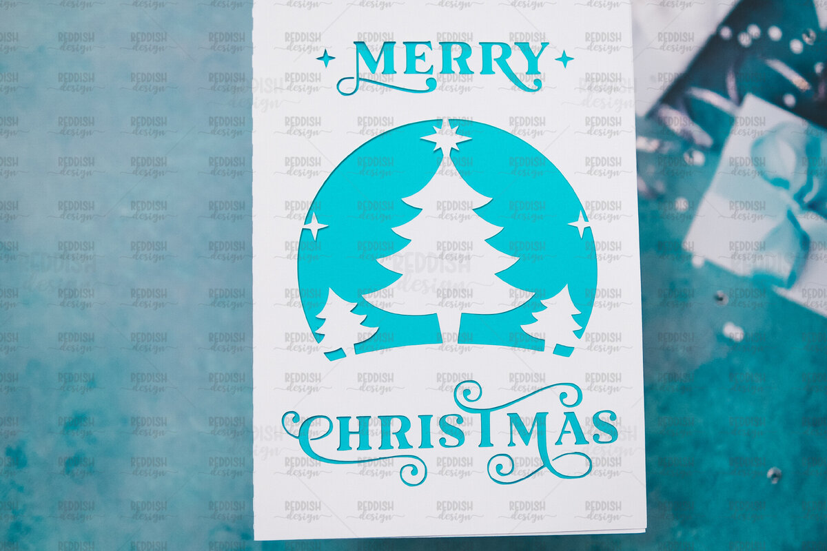 Σετ των 2 Intra απο ξύλο plywood 3mm-4mm πάχος Πρότυπο ευχετήριας κάρτας Χριστουγέννων Δίασταση 15x15 cm INTRAFABR-107961708