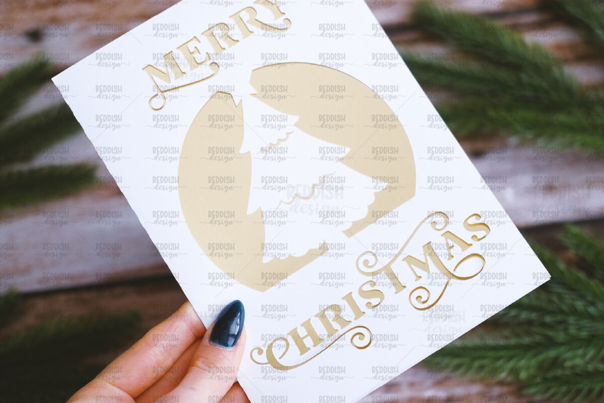 Σετ των 2 Intra απο ξύλο plywood 3mm-4mm πάχος Πρότυπο ευχετήριας κάρτας Χριστουγέννων Δίασταση 15x15 cm INTRAFABR-107971431