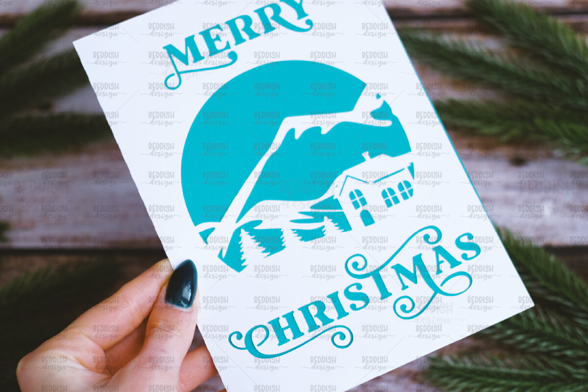 Σετ των 2 Intra απο ξύλο plywood 3mm-4mm πάχος Πρότυπο ευχετήριας κάρτας Χριστουγέννων Δίασταση 15x15 cm INTRAFABR-107971624