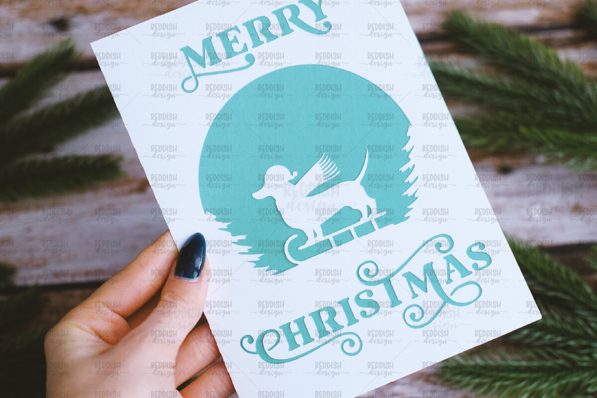 Σετ των 2 Intra απο ξύλο plywood 3mm-4mm πάχος Πρότυπο ευχετήριας κάρτας Χριστουγέννων Δίασταση 15x15 cm INTRAFABR-107971658