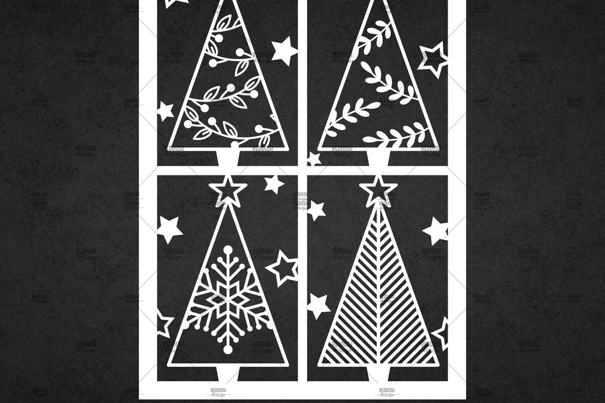 Σετ των 3 Intra απο ξύλο plywood 3mm-4mm πάχος Χριστουγεννιάτικη κάρτα με κομμένα ευχετήρια χαρτί Δίασταση 5x7 cm INTRAFABR-113449845