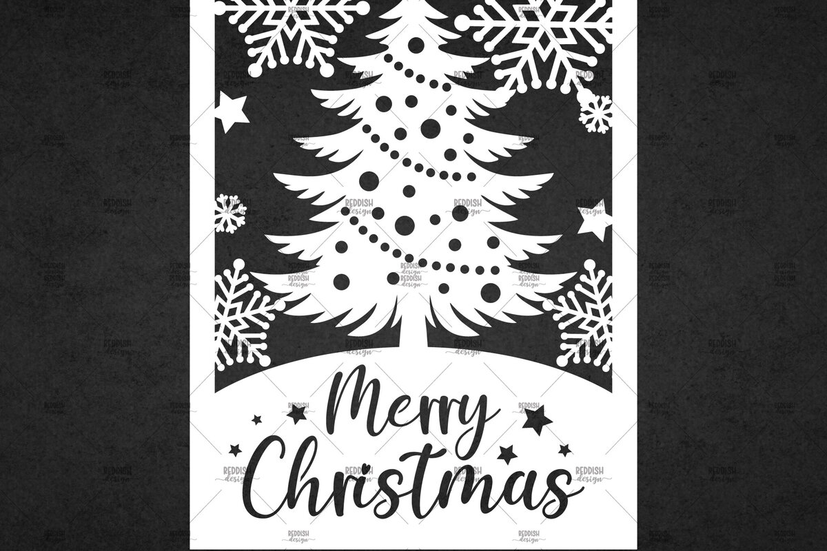 Σετ των 3 Intra απο ξύλο plywood 3mm-4mm πάχος Χριστουγεννιάτικη κάρτα με κομμένα ευχετήρια χαρτί Δίασταση 5x7 cm INTRAFABR-113449947