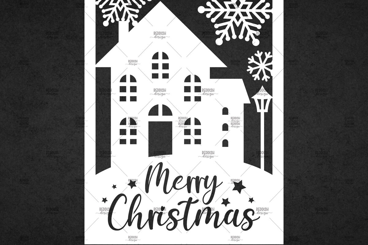 Σετ των 3 Intra απο ξύλο plywood 3mm-4mm πάχος Χριστουγεννιάτικη κάρτα με κομμένα ευχετήρια χαρτί Δίασταση 5x7 cm INTRAFABR-113450485