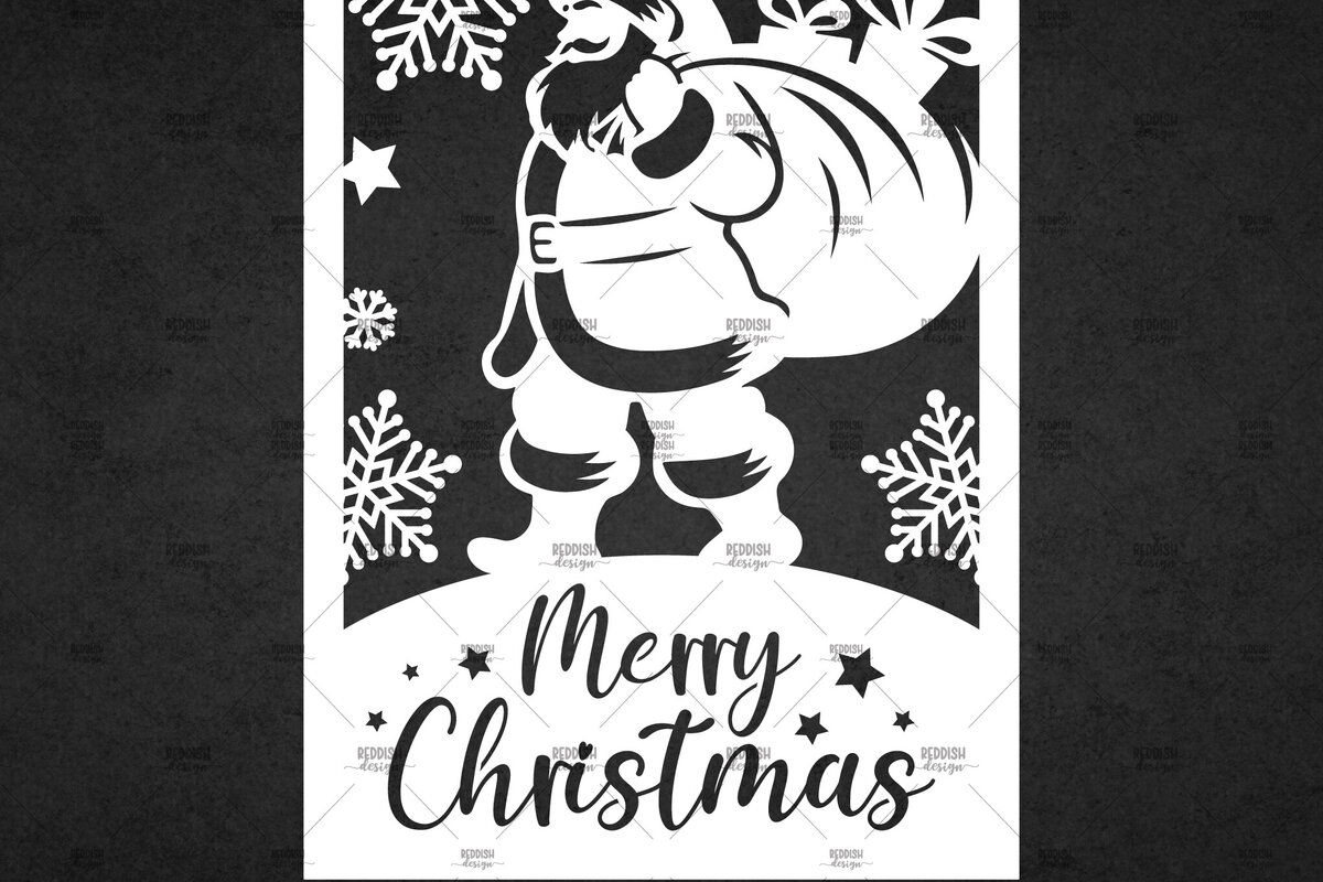 Σετ των 3 Intra απο ξύλο plywood 3mm-4mm πάχος Χριστουγεννιάτικη κάρτα με κομμένα ευχετήρια χαρτί Δίασταση 5x7 cm INTRAFABR-113450551