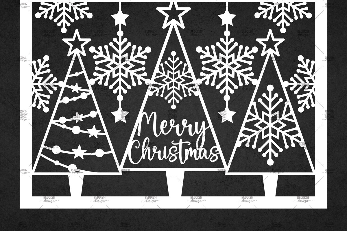 Σετ των 3 Intra απο ξύλο plywood 3mm-4mm πάχος Χριστουγεννιάτικη κάρτα με κομμένα ευχετήρια χαρτί Δίασταση 5x7 cm INTRAFABR-113450578