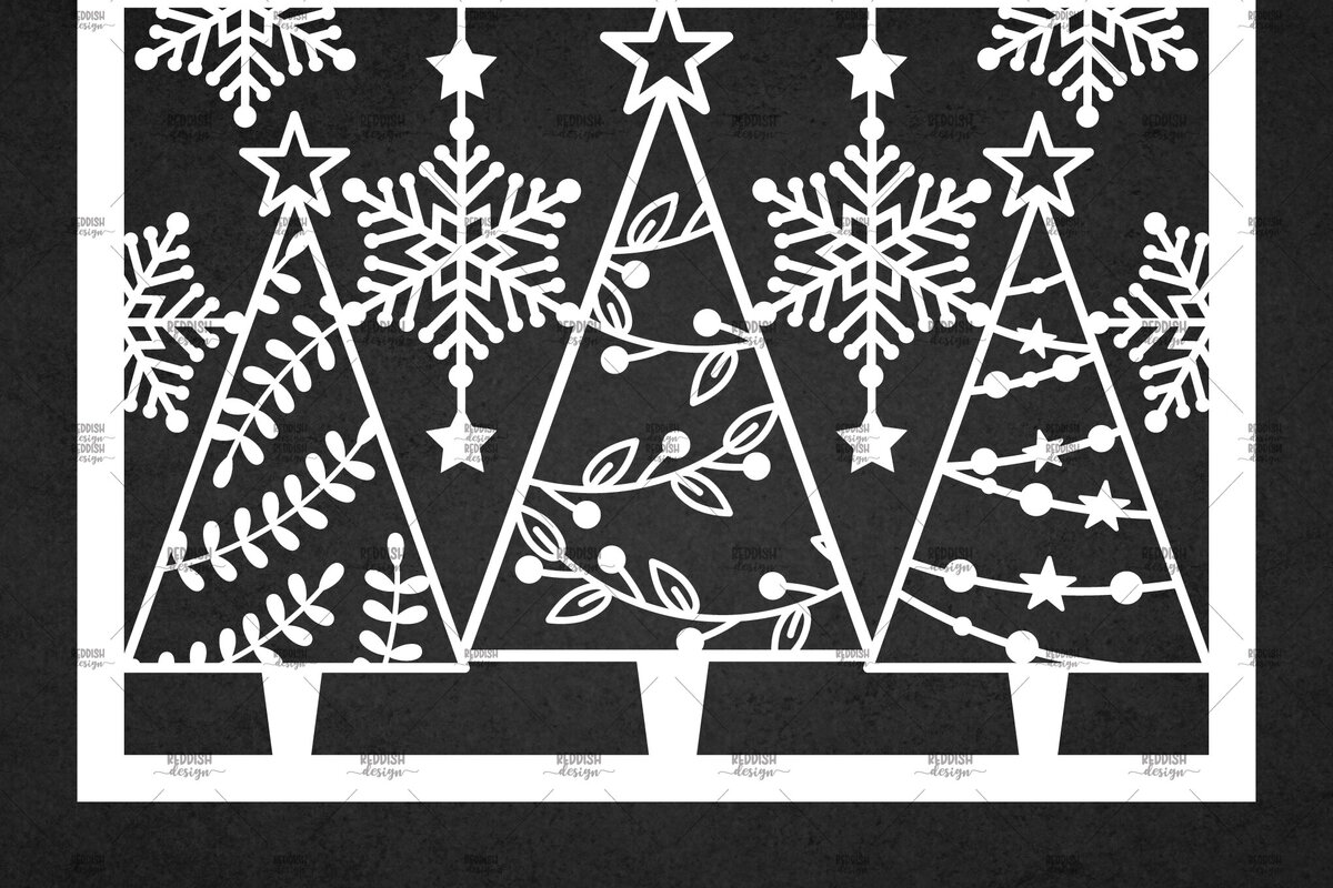 Σετ των 3 Intra απο ξύλο plywood 3mm-4mm πάχος Χριστουγεννιάτικη κάρτα με κομμένα ευχετήρια χαρτί Δίασταση 5x7 cm INTRAFABR-113450606