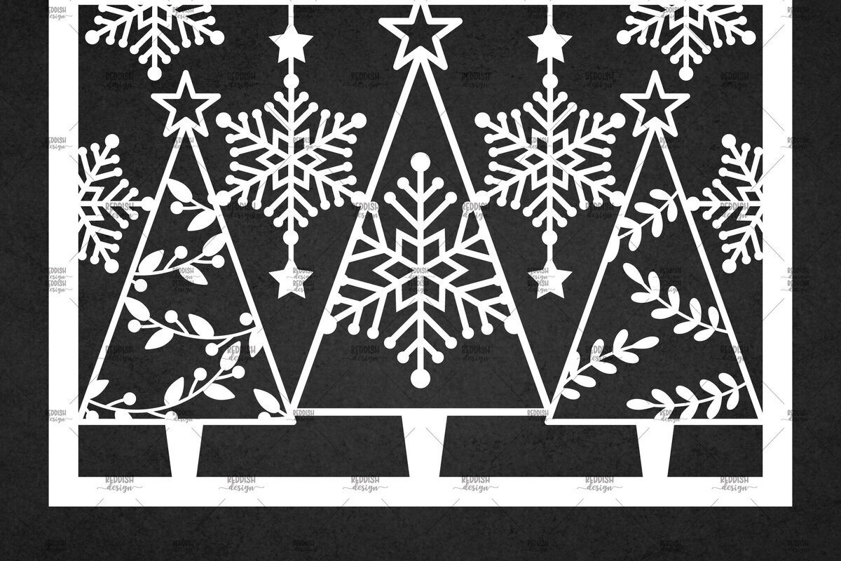 Σετ των 3 Intra απο ξύλο plywood 3mm-4mm πάχος Χριστουγεννιάτικη κάρτα με κομμένα ευχετήρια χαρτί Δίασταση 5x7 cm INTRAFABR-113450627