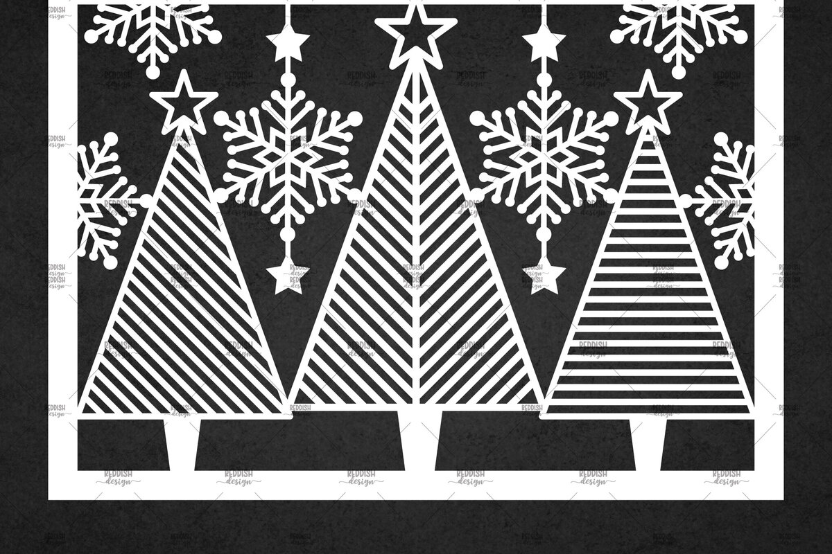 Σετ των 3 Intra απο ξύλο plywood 3mm-4mm πάχος Χριστουγεννιάτικη κάρτα με κομμένα ευχετήρια χαρτί Δίασταση 5x7 cm INTRAFABR-113450668