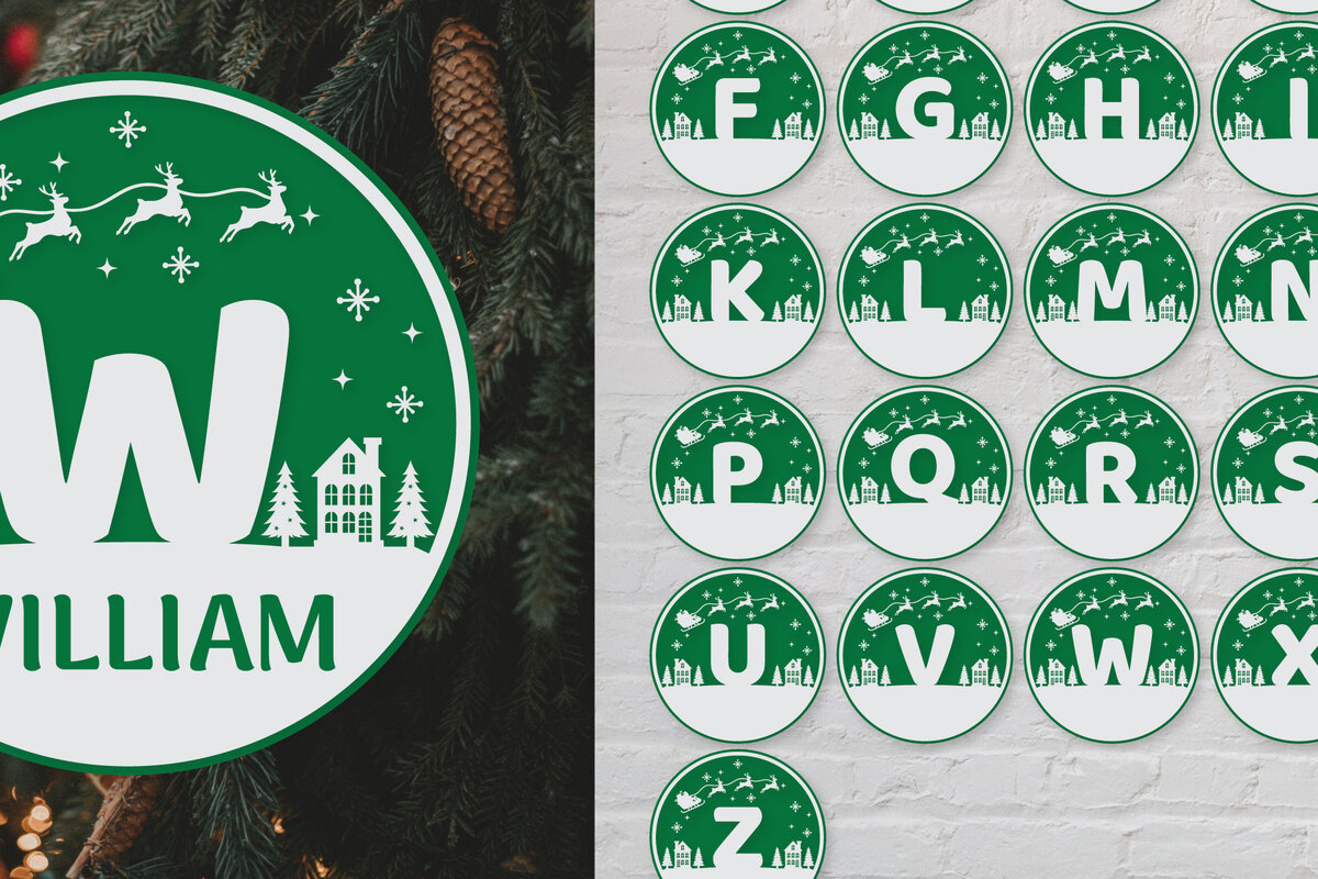 Intra απο ξύλο plywood 3mm-4mm πάχος Χριστουγεννιάτικο μισό στρογγυλό αυτοκόλλητο αλφαβήτου Δίασταση 20x30 cm INTRAFABR-76786280