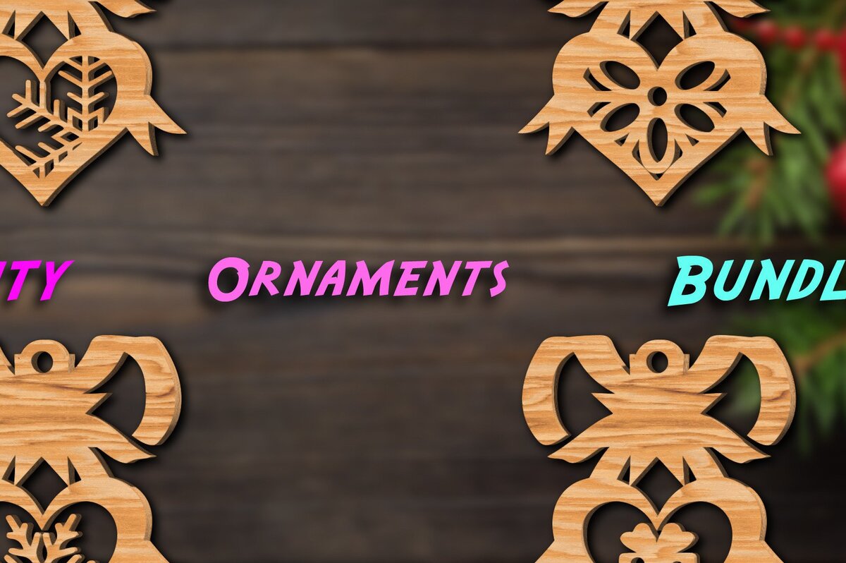 Σετ των 3 Intra απο ξύλο plywood 3mm-4mm πάχος Χριστουγεννιάτικων στολιδιών καρδιών #4 Δίασταση 8x8 cm INTRAFABR-43278052