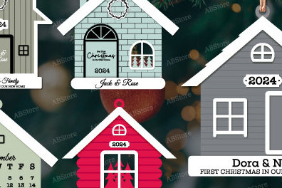 Σετ των 2 Intra απο ξύλο plywood 3mm-4mm πάχος στολιδιών χριστουγεννιάτικου σπιτιού Δίασταση 15x15 cm INTRAFABR-107965738