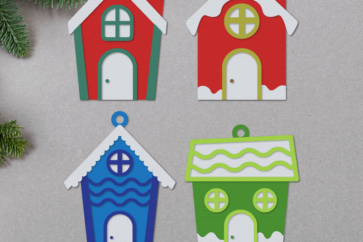 Σετ των 3 Intra απο ξύλο plywood 3mm-4mm πάχος Χριστουγεννιάτικο στολίδι για το σπίτι με λέιζερ Δίασταση 8x8 cm INTRAFABR-106898064