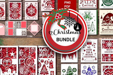 Σετ των 2 Intra απο ξύλο plywood 3mm-4mm πάχος Christmas Huge Layered 1226 Δίασταση 15x15 cm INTRAFABR-111167997