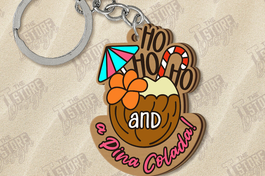 Σετ των 3 Intra απο ξύλο plywood 3mm-4mm πάχος με μπρελόκ Χριστούγεννα τον Ιούλιο Δίασταση 6x6 cm INTRAFABR-122382171