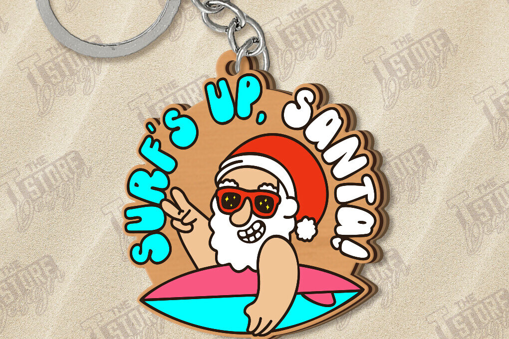 Σετ των 3 Intra απο ξύλο plywood 3mm-4mm πάχος με μπρελόκ Χριστούγεννα τον Ιούλιο Δίασταση 6x6 cm INTRAFABR-122601513