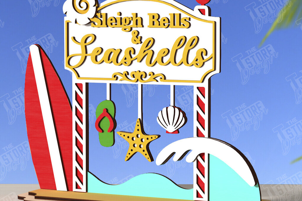 Σετ των 2 Intra απο ξύλο plywood 3mm-4mm πάχος Χριστούγεννα τον Ιούλιο κοπής με λέιζερ | CNC Δίασταση 15x15 cm INTRAFABR-122541037