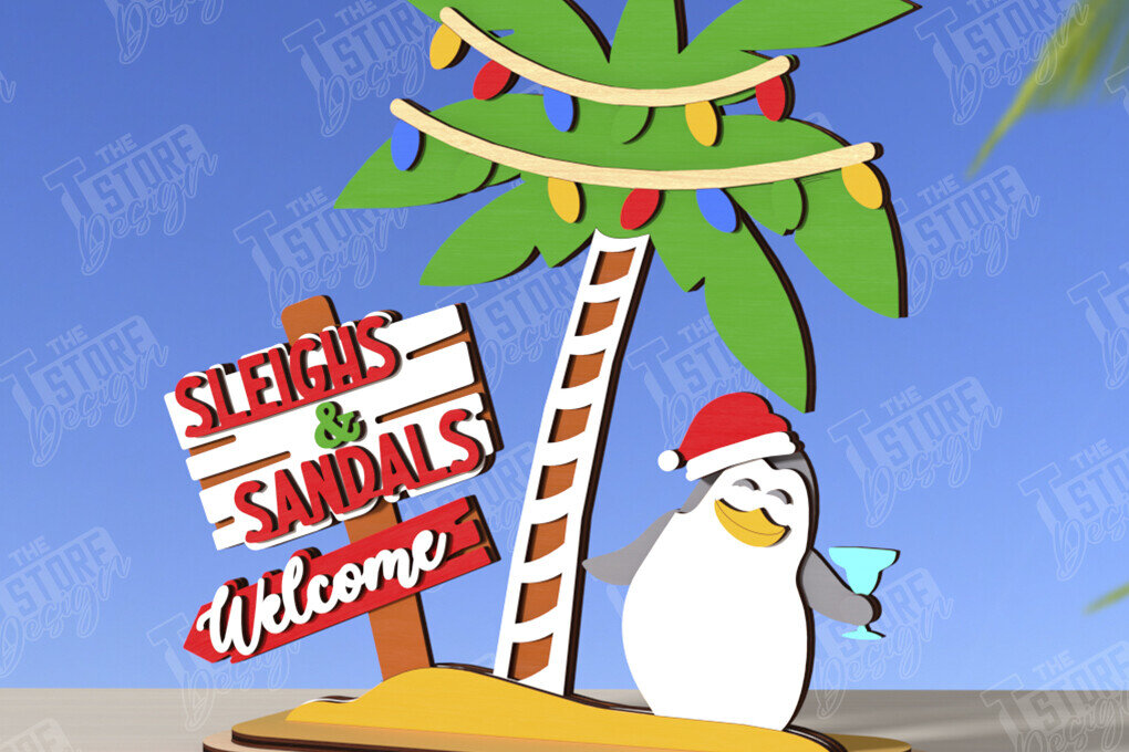 Σετ των 2 Intra απο ξύλο plywood 3mm-4mm πάχος Χριστούγεννα τον Ιούλιο κοπής με λέιζερ | CNC Δίασταση 15x15 cm INTRAFABR-122541039