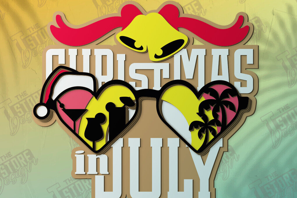 Σετ των 2 Intra απο ξύλο plywood 3mm-4mm πάχος Χριστούγεννα τον Ιούλιο κοπής με λέιζερ | CNC Δίασταση 15x15 cm INTRAFABR-121982933