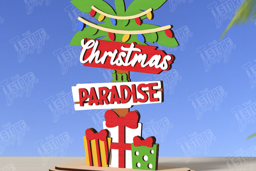 Σετ των 2 Intra απο ξύλο plywood 3mm-4mm πάχος Χριστούγεννα τον Ιούλιο Stand |Καλοκαίρι Δίασταση 15x15 cm INTRAFABR-122713674