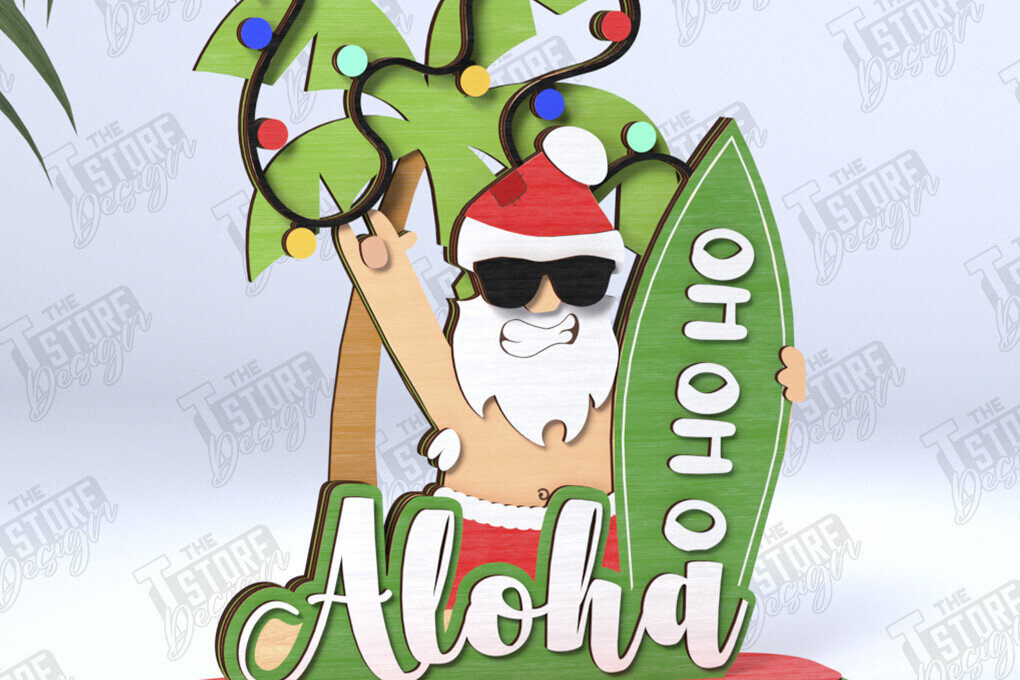 Σετ των 2 Intra απο ξύλο plywood 3mm-4mm πάχος Χριστούγεννα τον Ιούλιο Stand |Καλοκαίρι Δίασταση 15x15 cm INTRAFABR-122091456