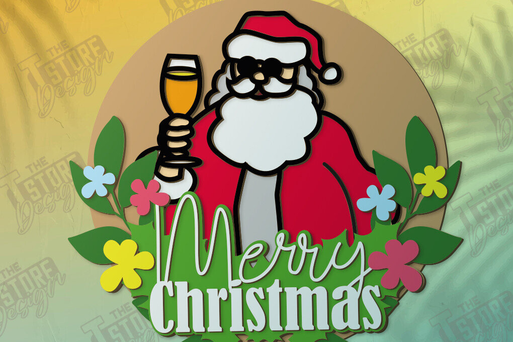 Σετ των 2 Intra απο ξύλο plywood 3mm-4mm πάχος Χριστούγεννα τον Ιούλιο Επιγραφές τοίχου με λέιζερ Δίασταση 15x15 cm INTRAFABR-121918938