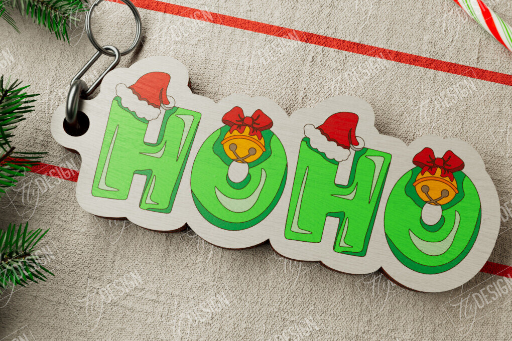 Σετ των 3 Intra απο ξύλο plywood 3mm-4mm πάχος Χριστουγεννιάτικο Μπρελόκ | Ιδέα δώρου | CNC Δίασταση 6x6 cm INTRAFABR-106460534