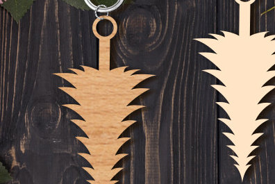 Σετ των 3 Intra απο ξύλο plywood 3mm-4mm πάχος Christmas Keychain Δίασταση 6x6 cm INTRAFABR-85618426