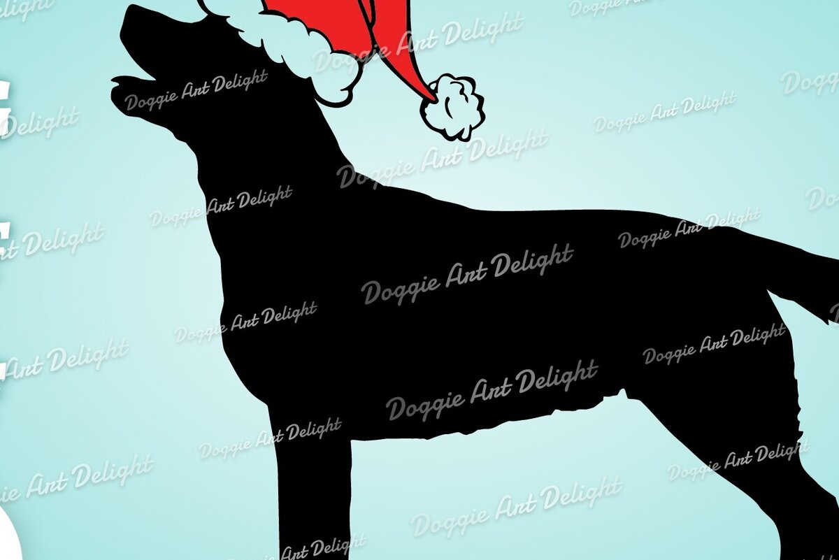 Σετ των 2 Intra απο ξύλο plywood 3mm-4mm πάχος Χριστουγεννιάτικο Labrador Santa Dog Cricut Δίασταση 15x15 cm INTRAFABR-83140071