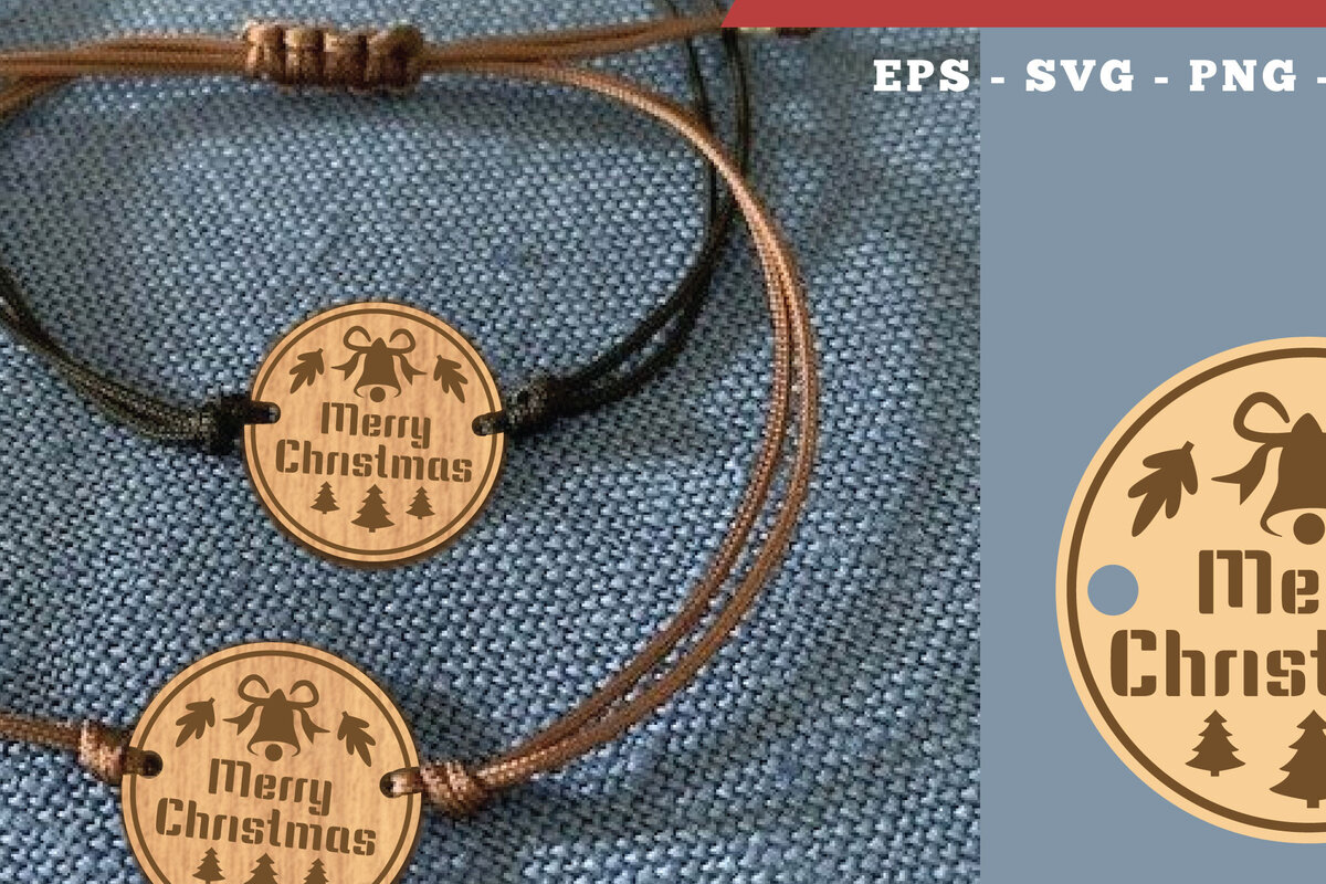 Σετ των 3 Intra απο ξύλο plywood 3mm-4mm πάχος Χριστουγεννιάτικο βραχιόλι κοπής με λέιζερ 5 Δίασταση 5x5 cm INTRAFABR-111697689