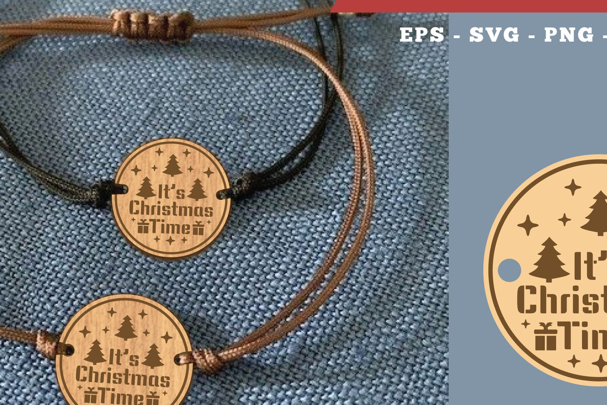 Σετ των 3 Intra απο ξύλο plywood 3mm-4mm πάχος Χριστουγεννιάτικο βραχιόλι κοπής με λέιζερ 6 Δίασταση 5x5 cm INTRAFABR-111697721