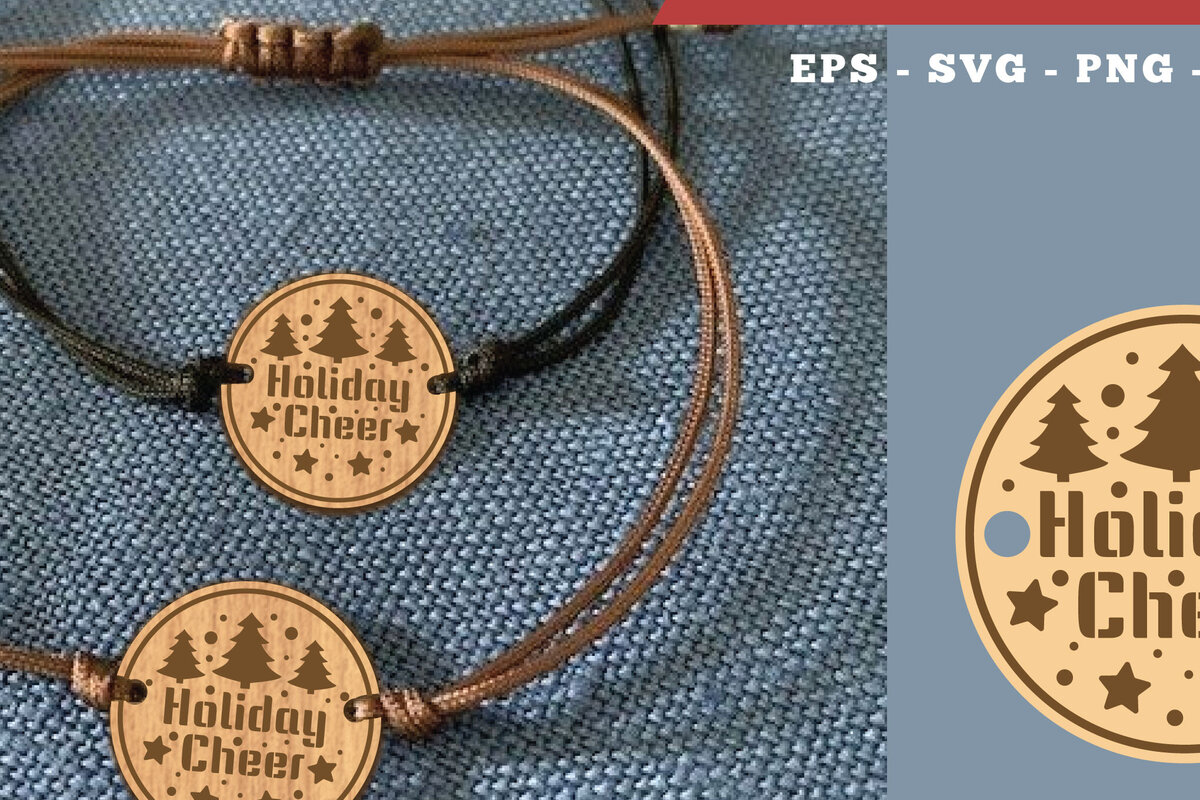 Σετ των 3 Intra απο ξύλο plywood 3mm-4mm πάχος Χριστουγεννιάτικο βραχιόλι κοπής με λέιζερ 7 Δίασταση 5x5 cm INTRAFABR-111697743