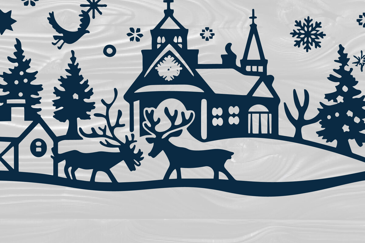 Σετ των 3 Intra απο ξύλο plywood 3mm-4mm πάχος Χριστουγεννιάτικο Δίασταση 4x4 cm INTRAFABR-102780821