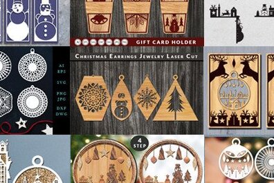 Σετ των 3 Intra απο ξύλο plywood 3mm-4mm πάχος Χριστουγεννιάτικο Mini Cut  Δίασταση 3x3 cm INTRAFABR-44730916