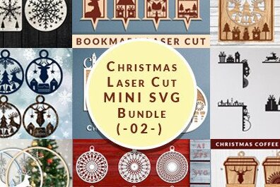 Σετ των 3 Intra απο ξύλο plywood 3mm-4mm πάχος Χριστουγεννιάτικο Mini Cut  Δίασταση 3x3 cm INTRAFABR-44730945