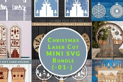 Σετ των 3 Intra απο ξύλο plywood 3mm-4mm πάχος Χριστουγεννιάτικο Mini Cut  Δίασταση 3x3 cm INTRAFABR-44729470