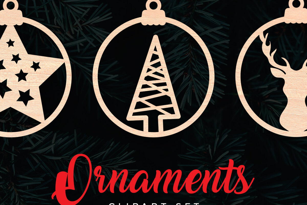 Σετ των 3 Intra απο ξύλο plywood 3mm-4mm πάχος Χριστουγεννιάτικα στολίδια κοπής με λέιζερ Δίασταση 8x8 cm INTRAFABR-6076682
