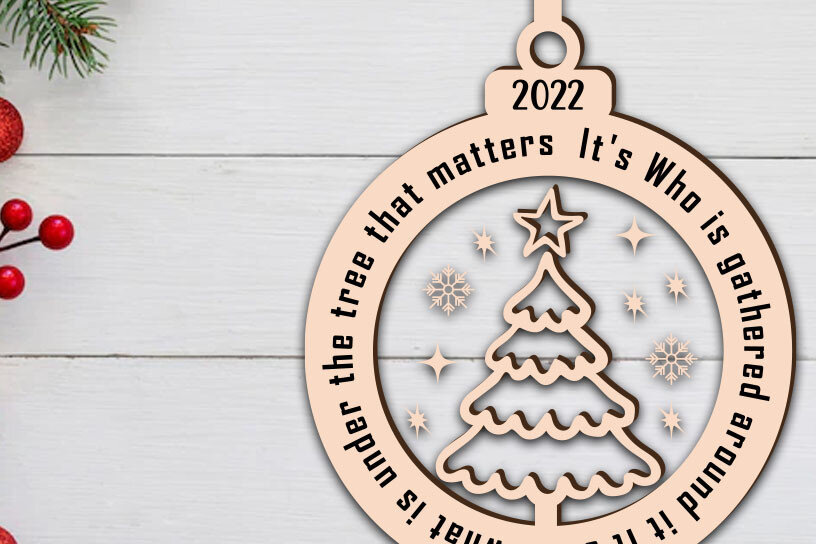 Σετ των 3 Intra απο ξύλο plywood 3mm-4mm πάχος Χριστουγεννιάτικο λέιζερ Δίασταση 15x15 cm INTRAFABR-48988764