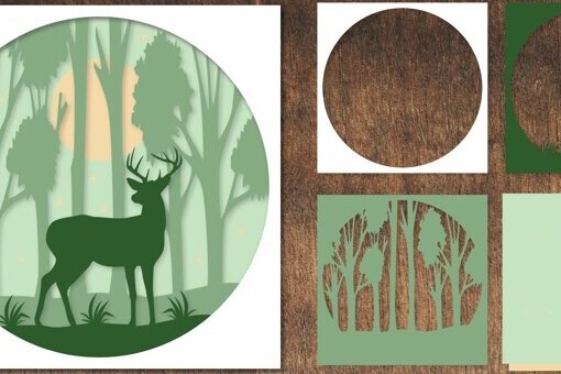 Intra απο ξύλο plywood 3mm-4mm πάχος Χριστουγεννιάτικη κάρτα κοπής με στρώσεις Δίασταση 750x500 cm INTRAFABR-77377356