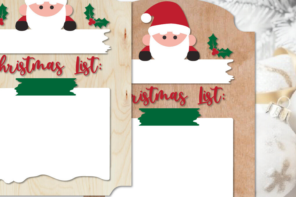 Σετ των 3 Intra απο ξύλο plywood 3mm-4mm πάχος Χριστουγεννιάτικος πίνακας λίστας | Χριστουγεννιάτικη ευχή Δίασταση 6x8 cm INTRAFABR-108149428