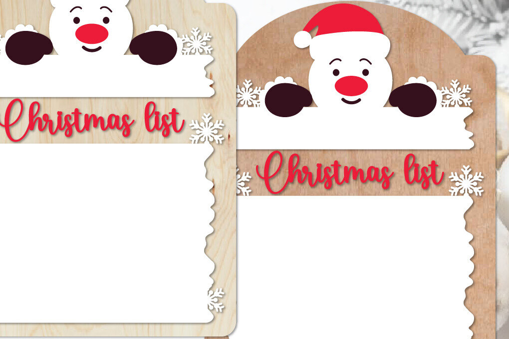 Σετ των 3 Intra απο ξύλο plywood 3mm-4mm πάχος Χριστουγεννιάτικος πίνακας λίστας | Χριστουγεννιάτικη ευχή Δίασταση 6x8 cm INTRAFABR-109533140