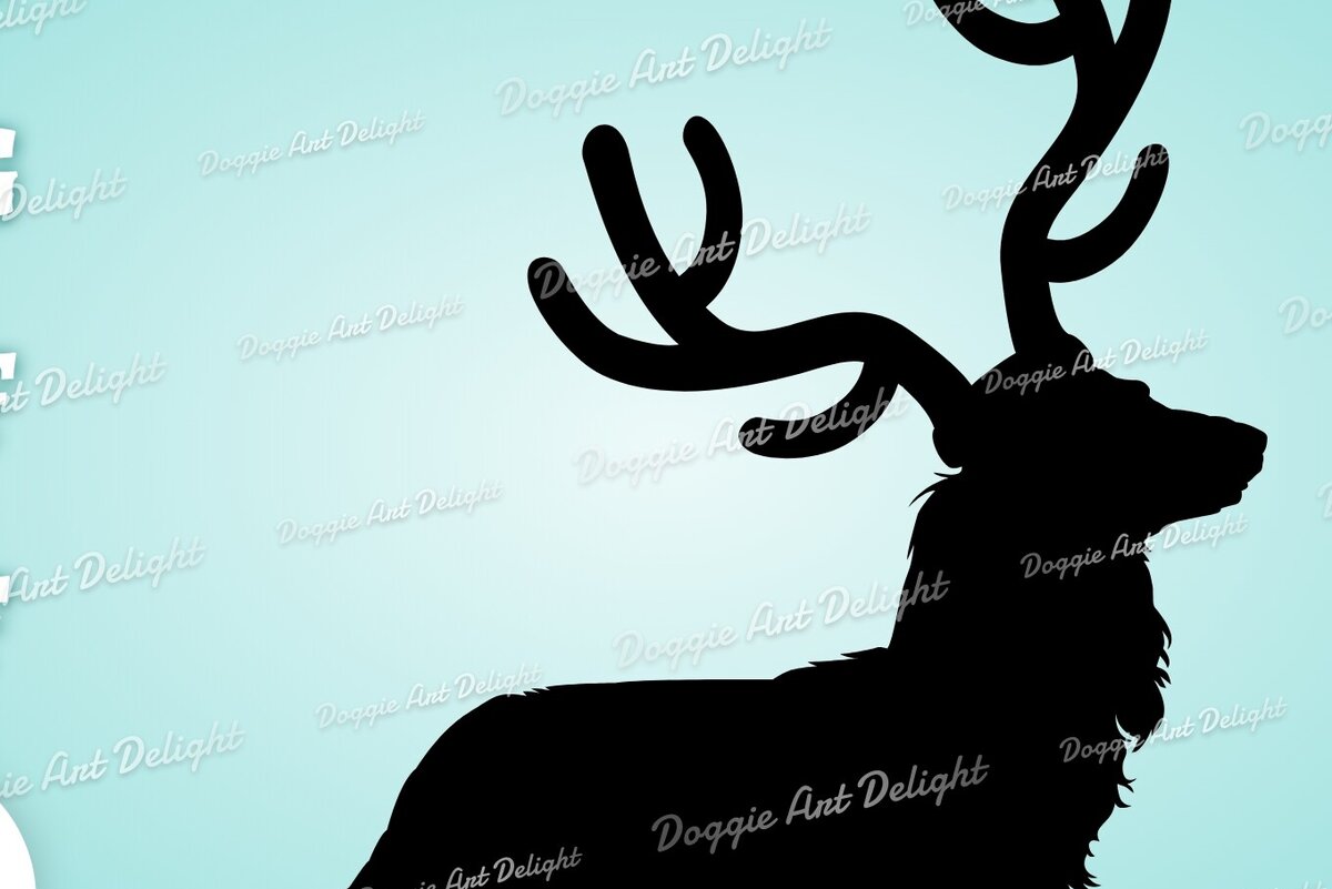 Σετ των 2 Intra απο ξύλο plywood 3mm-4mm πάχος Christmas Long Hair Dachshund Δίασταση 15x15 cm INTRAFABR-82918988